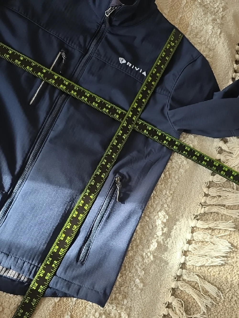 Rivian Navy Performance Softshell Jacket Unisex Reflective Accents Small